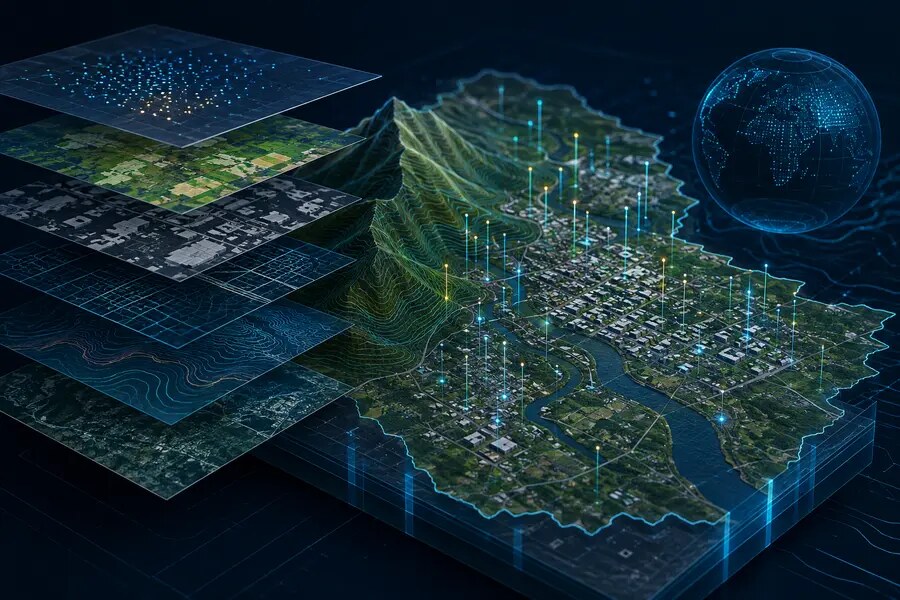 Dati cartografici e territoriali integrati in un sistema GIS